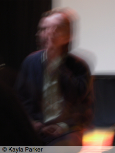 Kayla's photo of Gareth Evans at Norwich Arts Centre during the Aurora festival