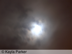 kayla's photo of the full moon, taken hand-held at arms length from the bedroom window