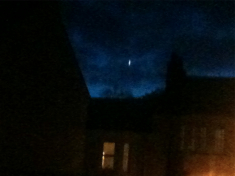 first photo with iPhone, hand-held zoomed in, from Carlton Terrace