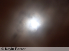 kayla's photo of the full moon, taken a minute later, hand-held at arms length from the bedroom window