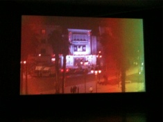 screenshot of Piercing Brightness film of music performance, at Newlyn Art Gallery