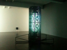 photo of Dawood's kinetic light scultpture at The Exchange