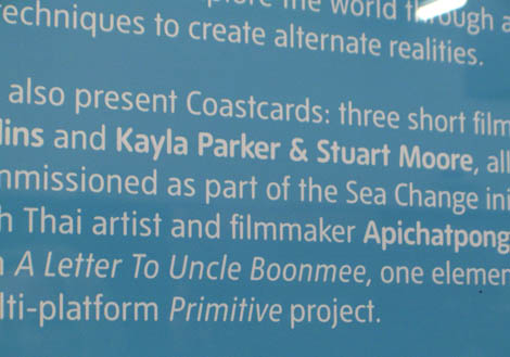 Close=up of Tate Modern poster for AnimateTV programme