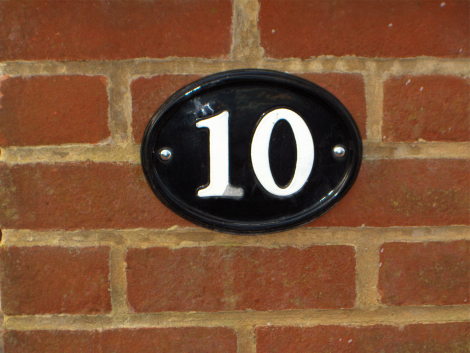 kayla's photo of the number plate to 10 Carlton House where my dad lived and died, taken just before his funeral